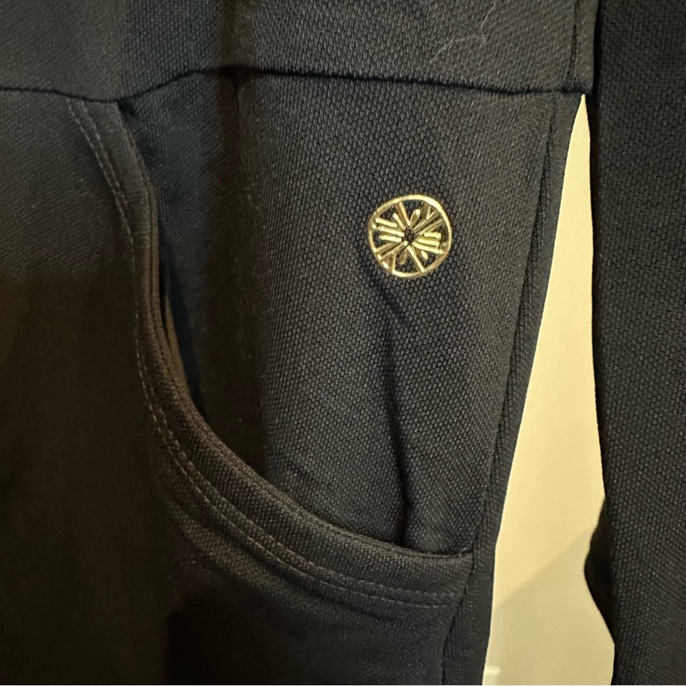 Lilly Pulitzer Luxletic Brickell Dress UPF 50+ Black Collared Pockets Size L - Picture 4 of 7